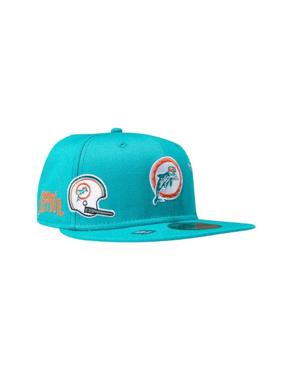 New Era 59FIFTY Just Don Miami Dolphins NFL Teal Fitted Cap, Size 7 3/4, NEW